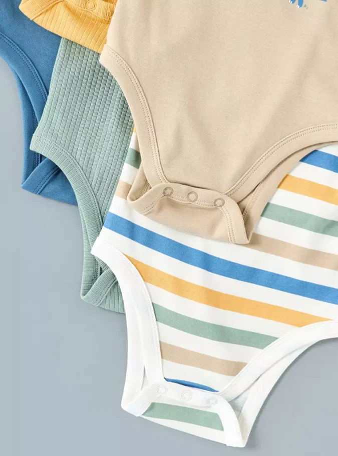 Pack of 5 - Assorted Cotton Bodysuit-4