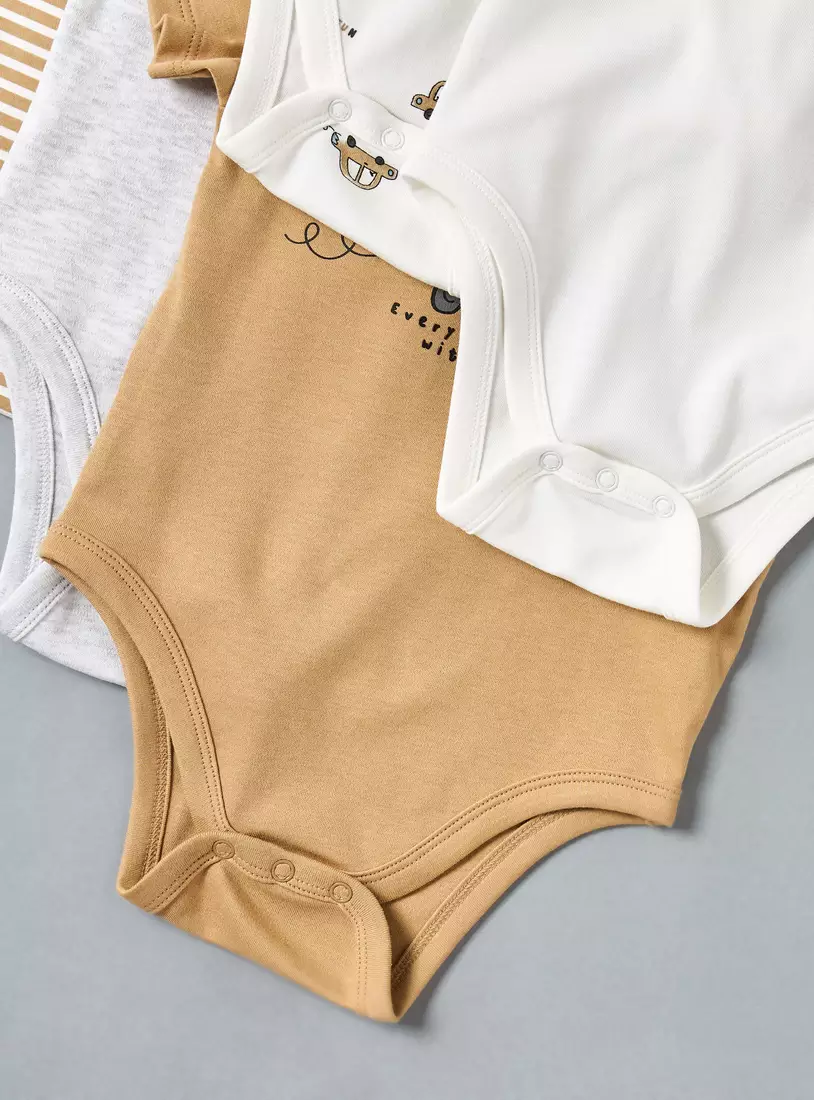 Pack of 5 - Assorted Cotton Bodysuit-4