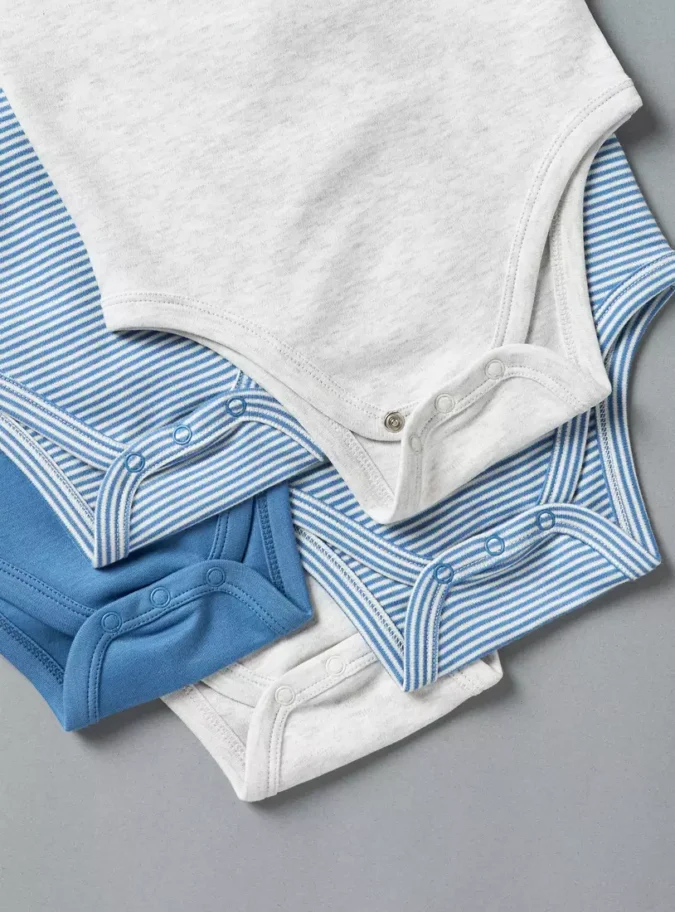 Pack of 5 - Assorted Sleeveless Cotton Bodysuit-4