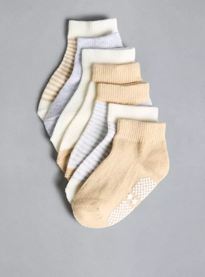 Pack of 7 - Assorted Anti-Skid Ankle Length Socks-2