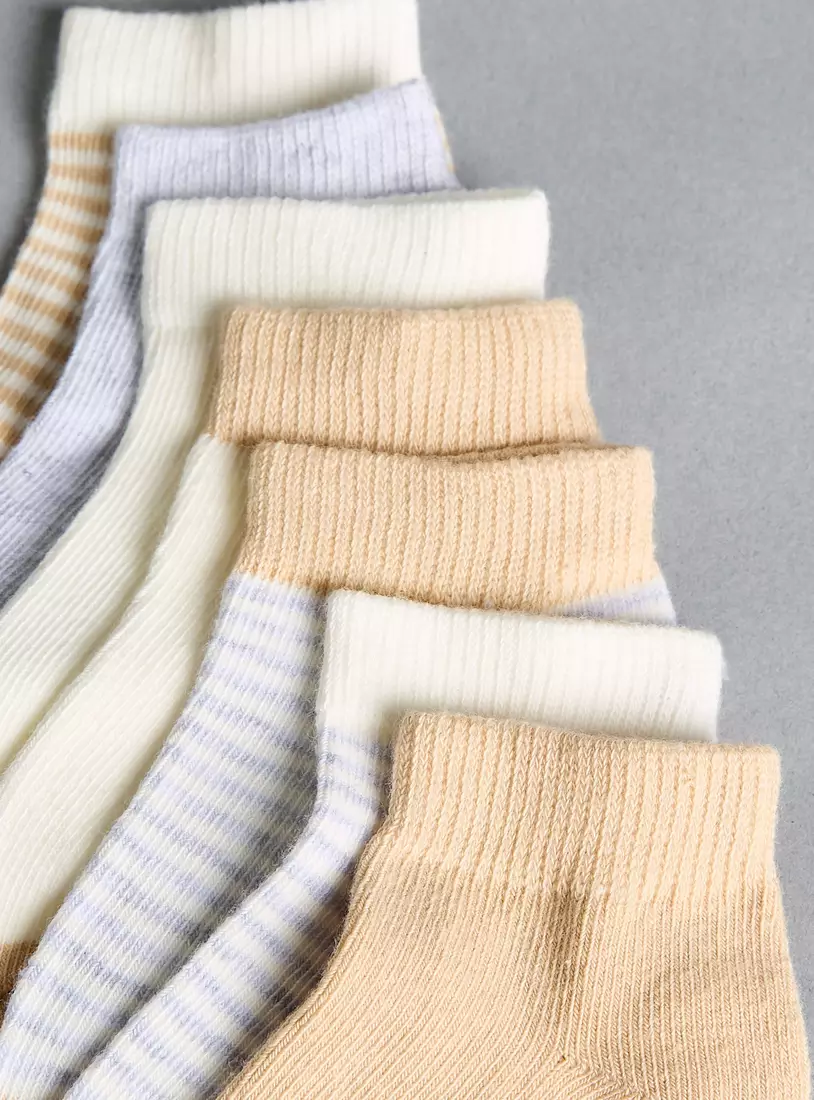 Pack of 7 - Assorted Anti-Skid Ankle Length Socks-3