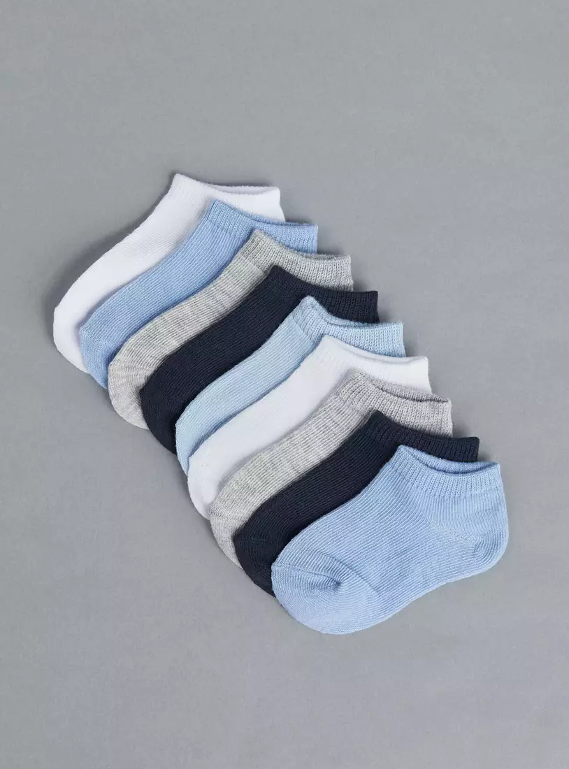 Pack of 9 - Plain Ankle Length Socks-3