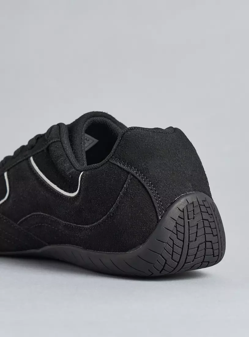 Panelled Lace-Up Sports Shoes-3