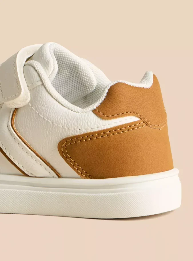 Panelled Sneakers with Hook and Loop Closure-3