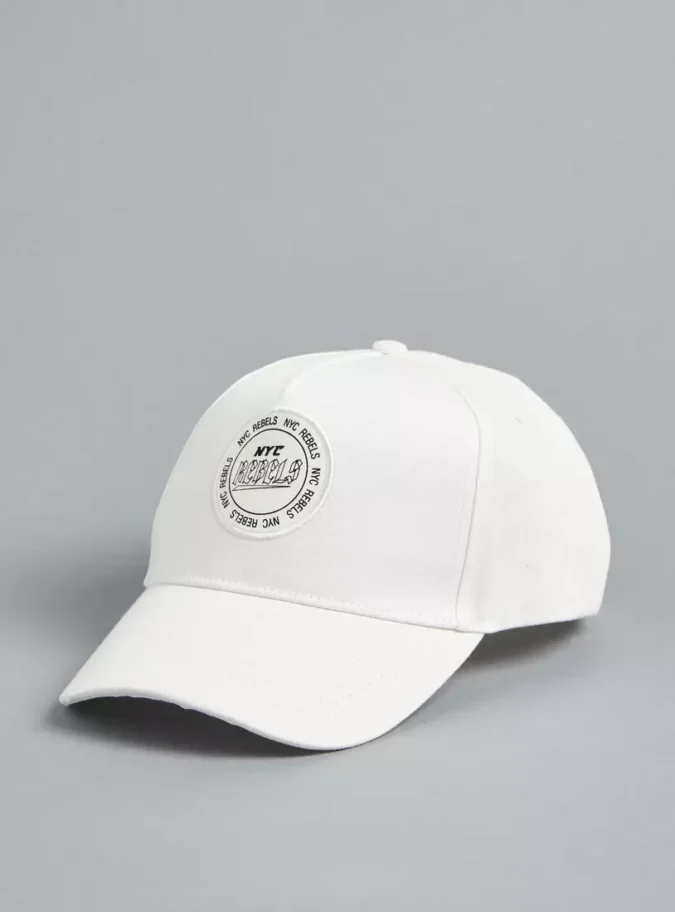 Patch Detail Cap with Hook and Loop Strap Closure-1