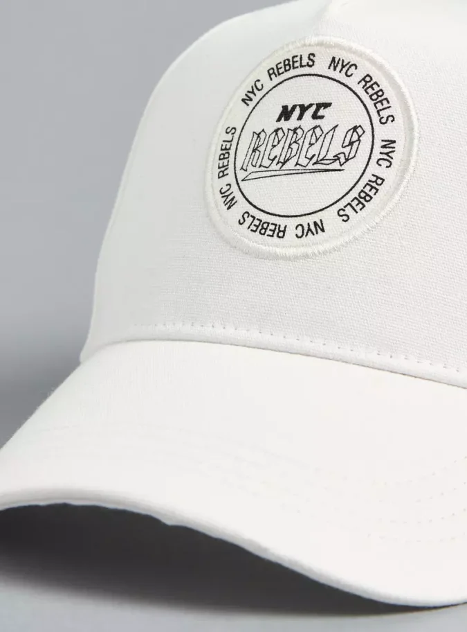 Patch Detail Cap with Hook and Loop Strap Closure-3