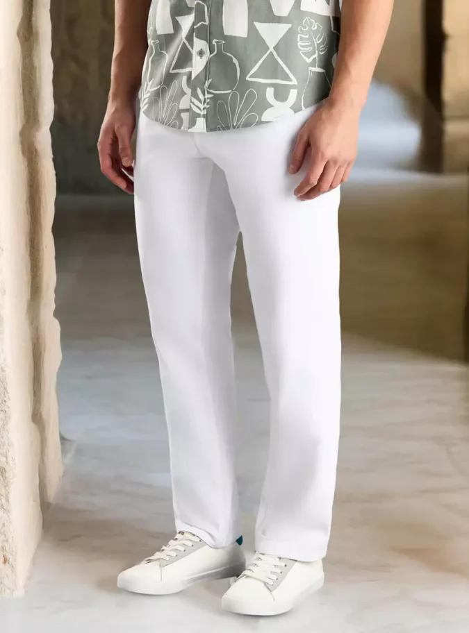 Plain 5-Pocket Smart Jeans-1