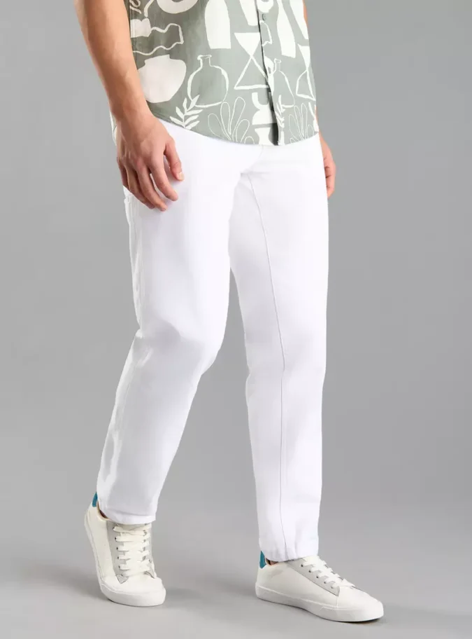 Plain 5-Pocket Smart Jeans-4