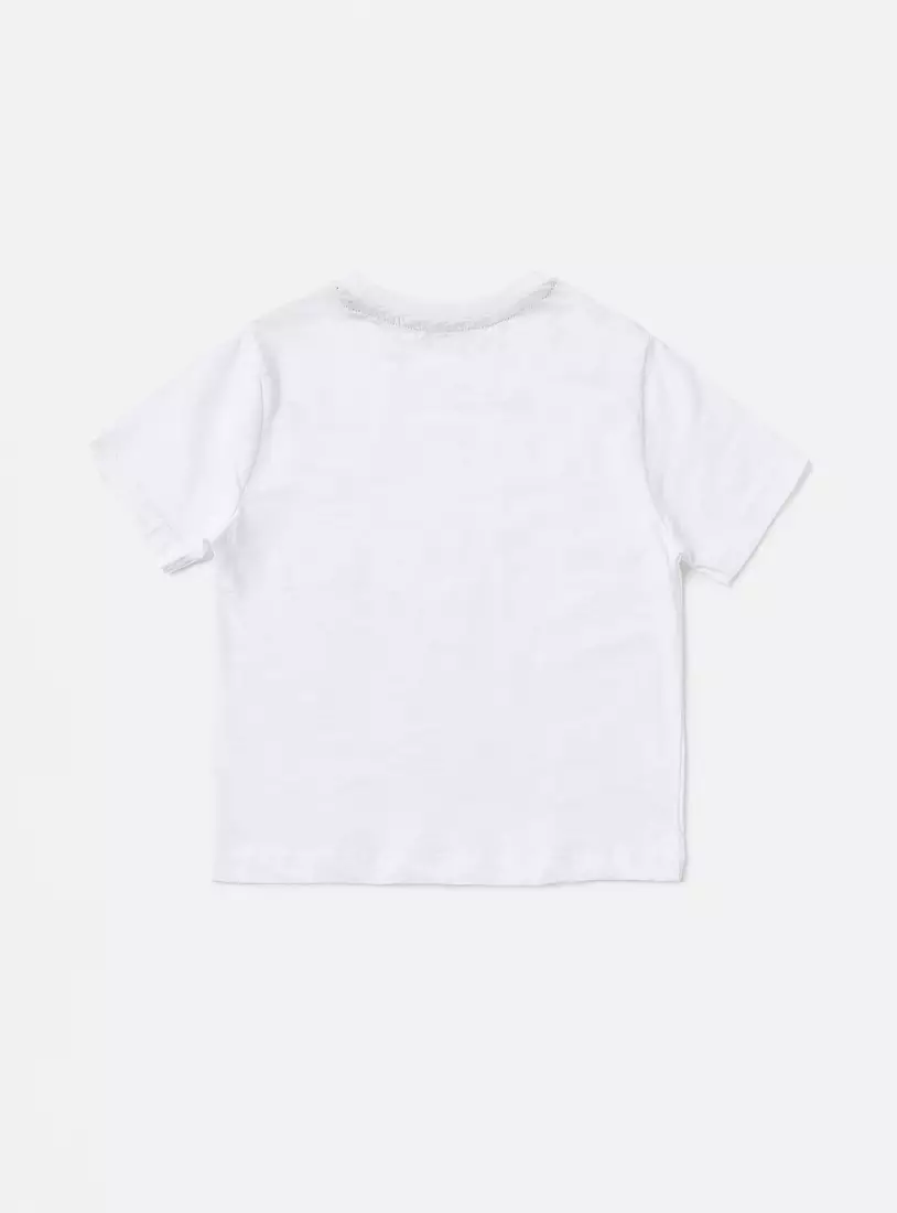 Plain BCI Cotton T-shirt with Round Neck and Short Sleeves-2