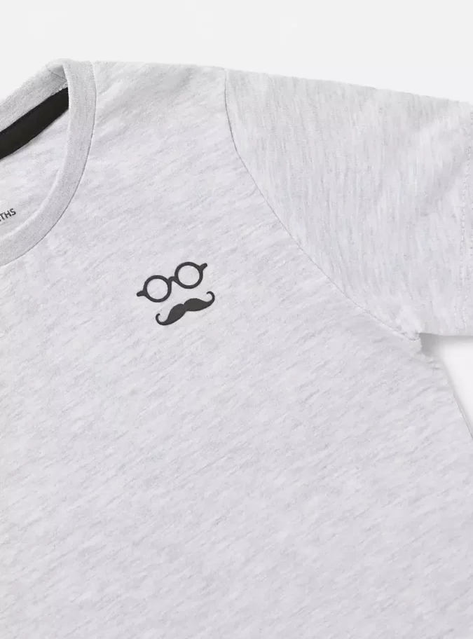 Plain BCI Cotton T-shirt with Round Neck and Short Sleeves-3