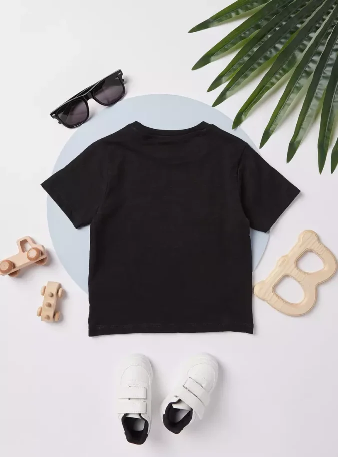 Plain BCI Cotton T-shirt with Round Neck and Short Sleeves-4