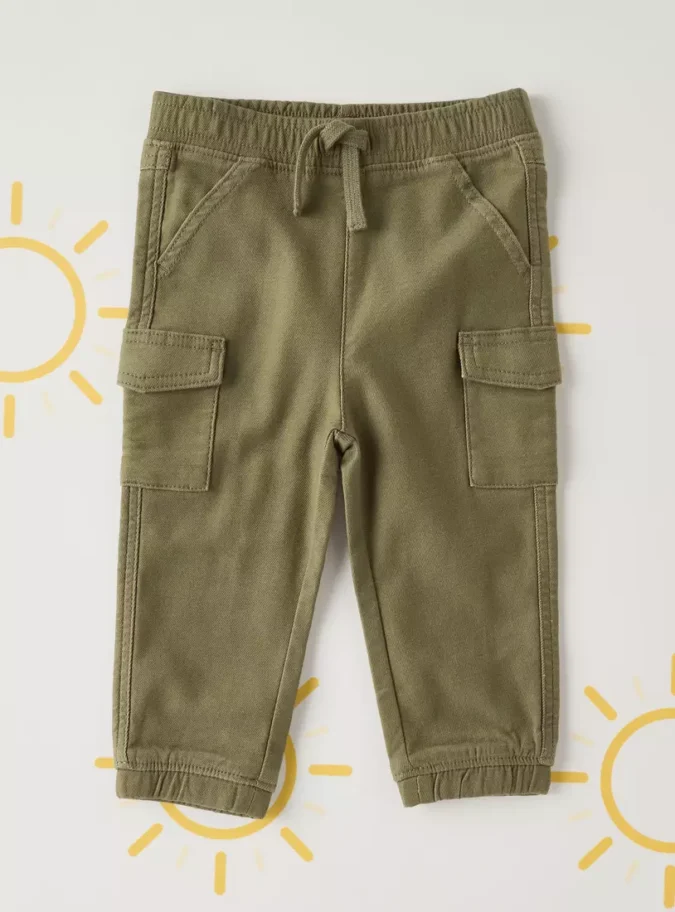 Plain Cargo Joggers-1