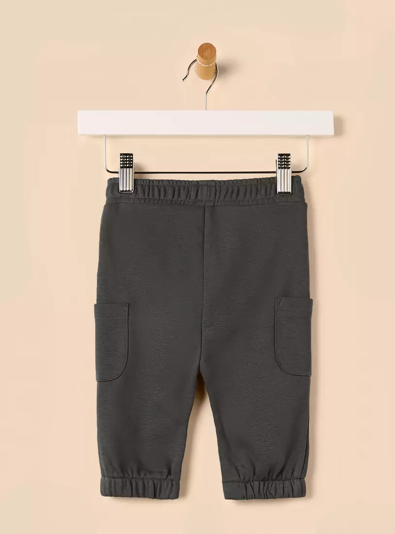 Plain Cargo Joggers-2