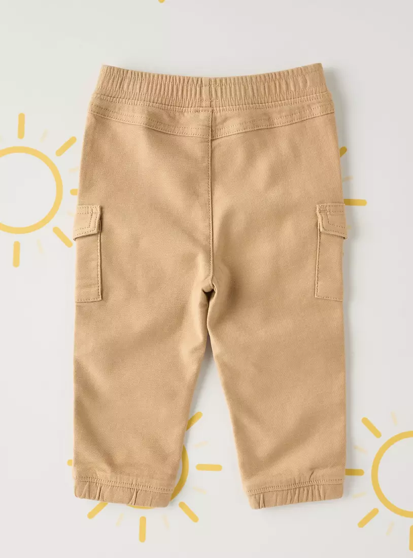 Plain Cargo Joggers-2