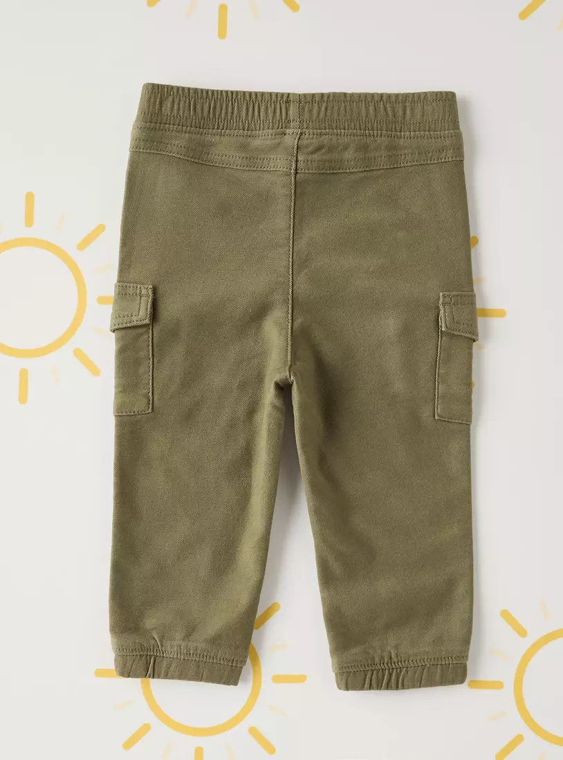 Plain Cargo Joggers-2