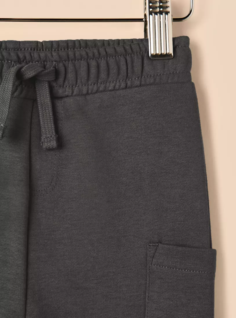 Plain Cargo Joggers-3