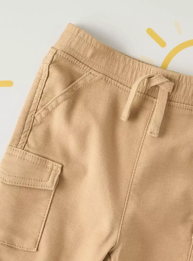 Plain Cargo Joggers-3
