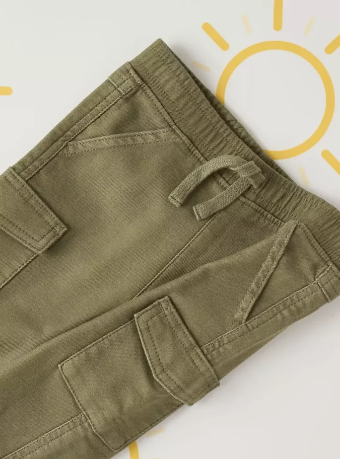 Plain Cargo Joggers-3