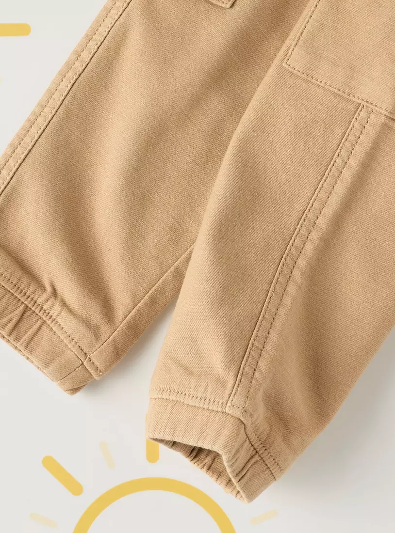 Plain Cargo Joggers-4