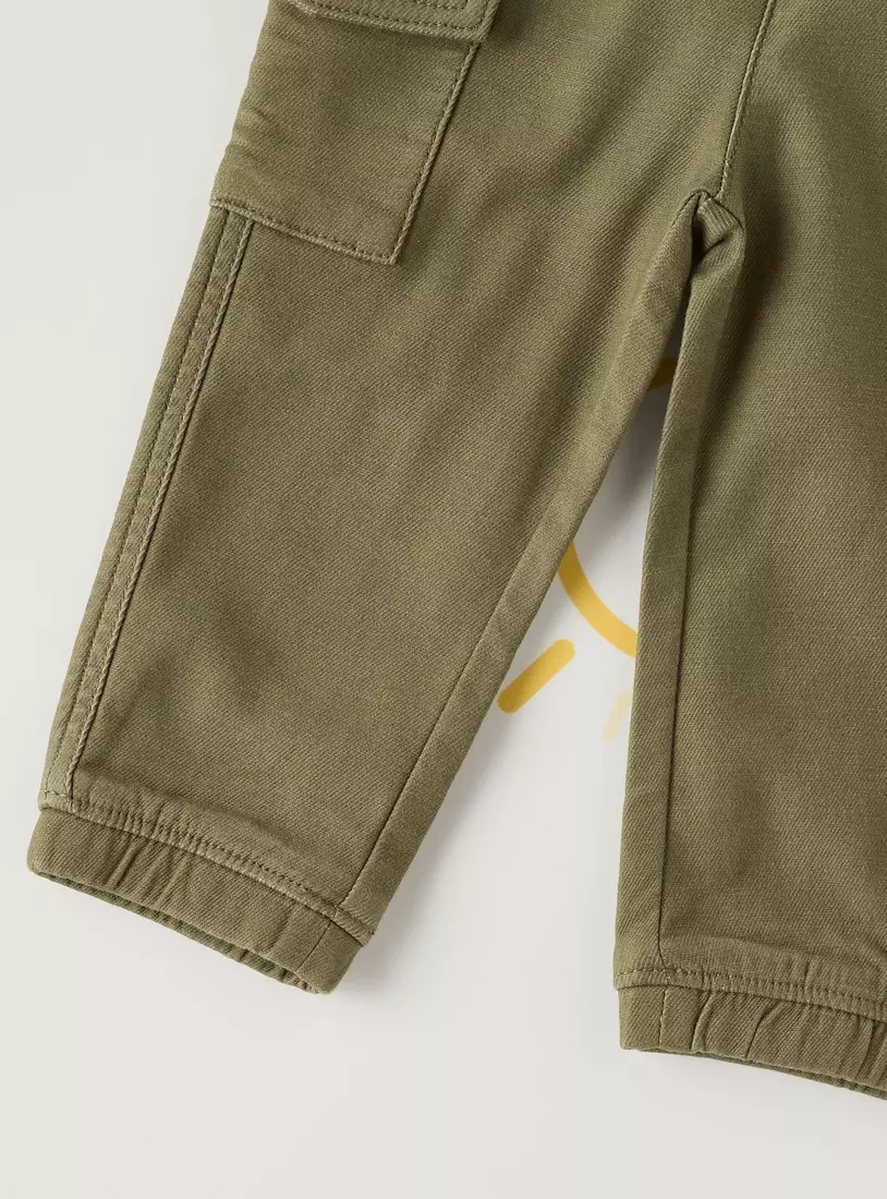 Plain Cargo Joggers-4
