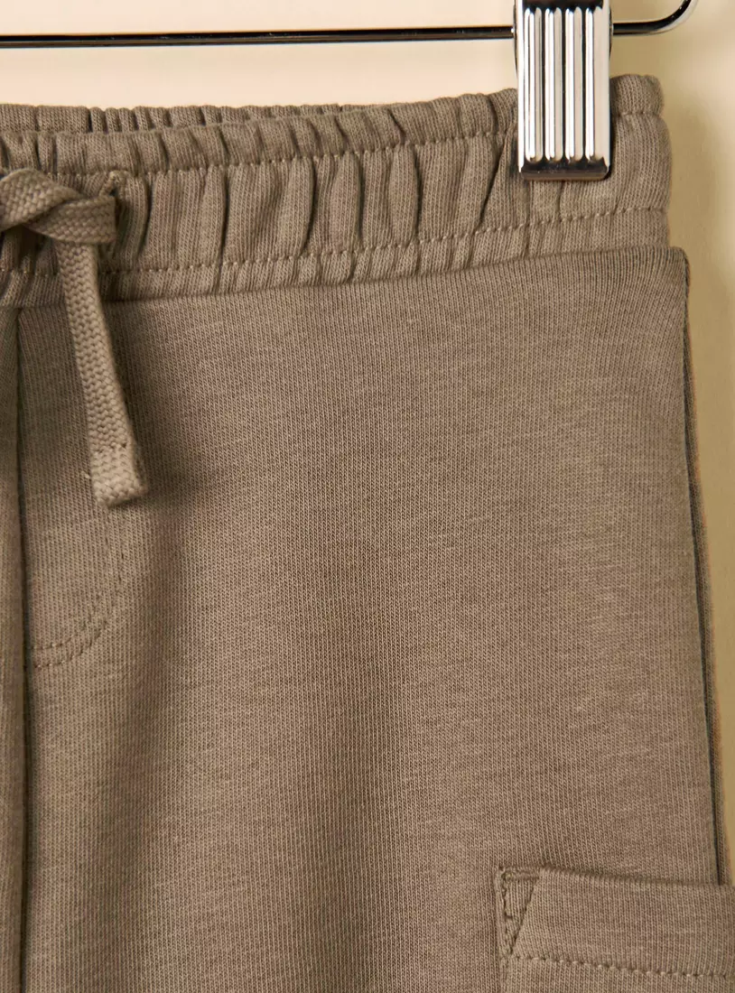 Plain Cargo Joggers-7
