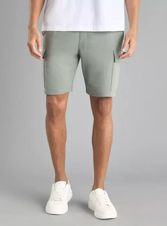 Plain Cargo Shorts-1
