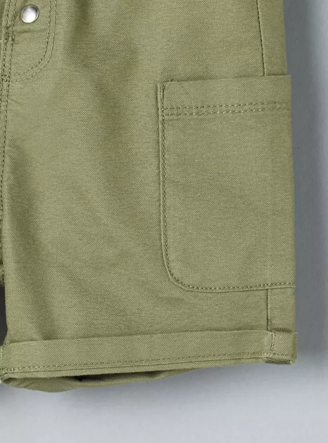 Plain Cargo Shorts-4