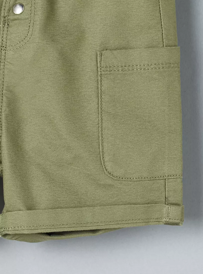Plain Cargo Shorts-4