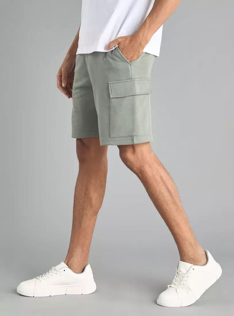 Plain Cargo Shorts-4