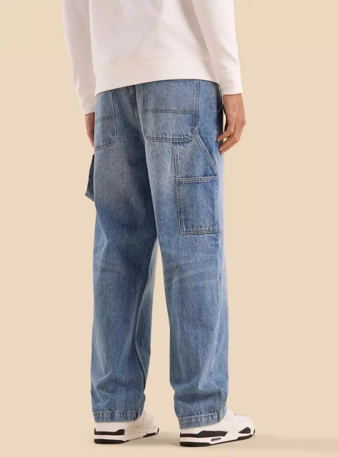Plain Carpenter Fit Jeans-2