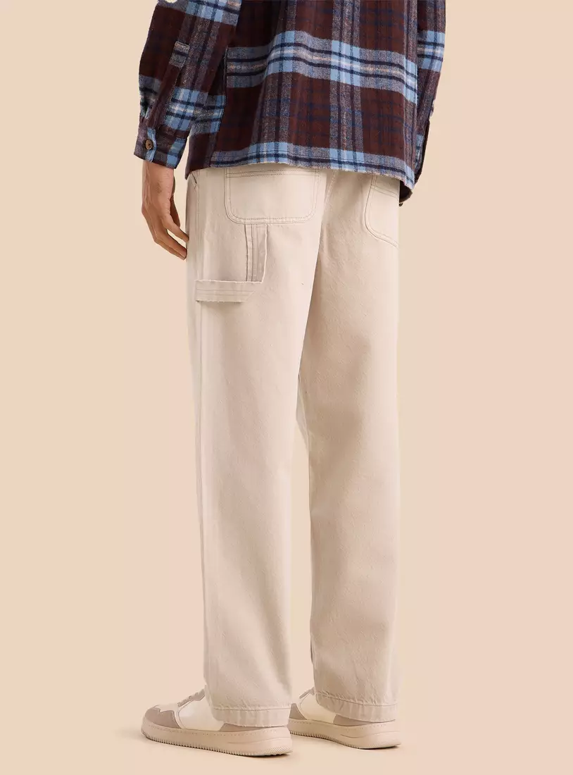 Plain Carpenter Fit Jeans-3