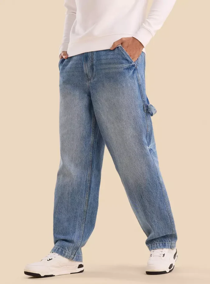 Plain Carpenter Fit Jeans-4