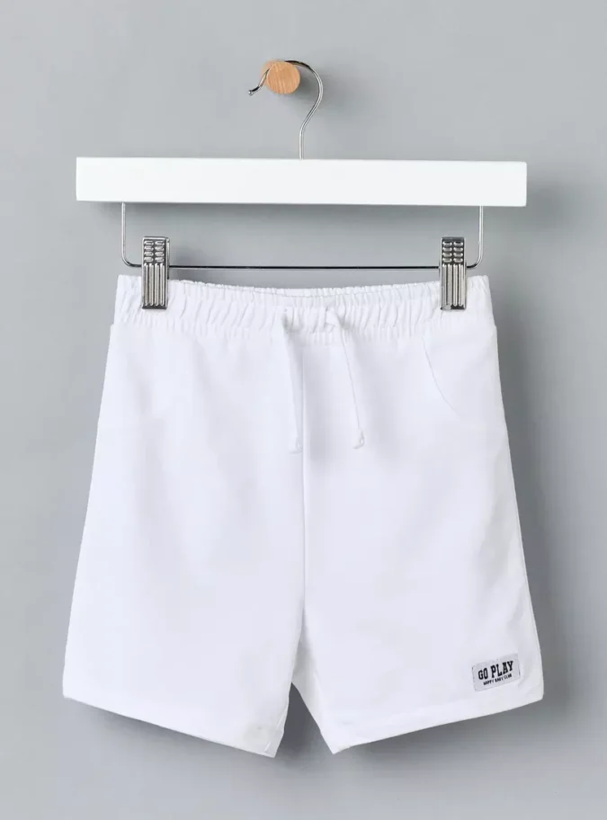 Plain Cotton Terry Shorts-1
