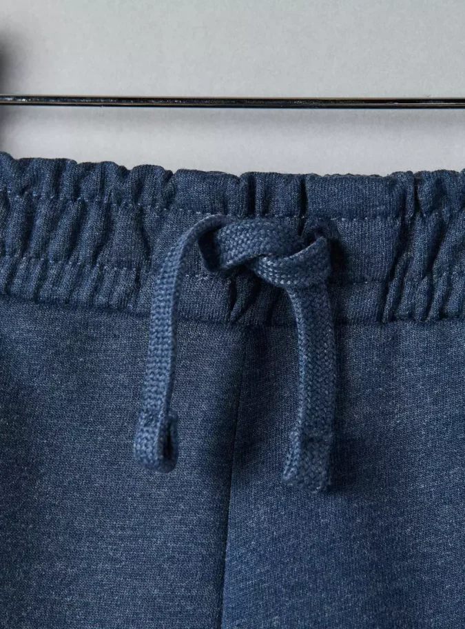 Plain Cotton Terry Shorts-3