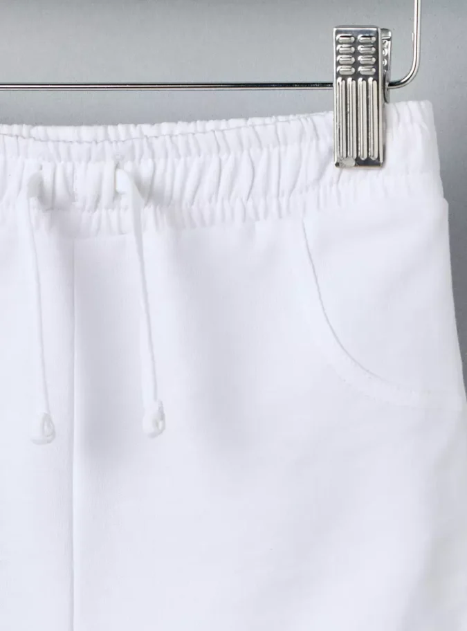 Plain Cotton Terry Shorts-3