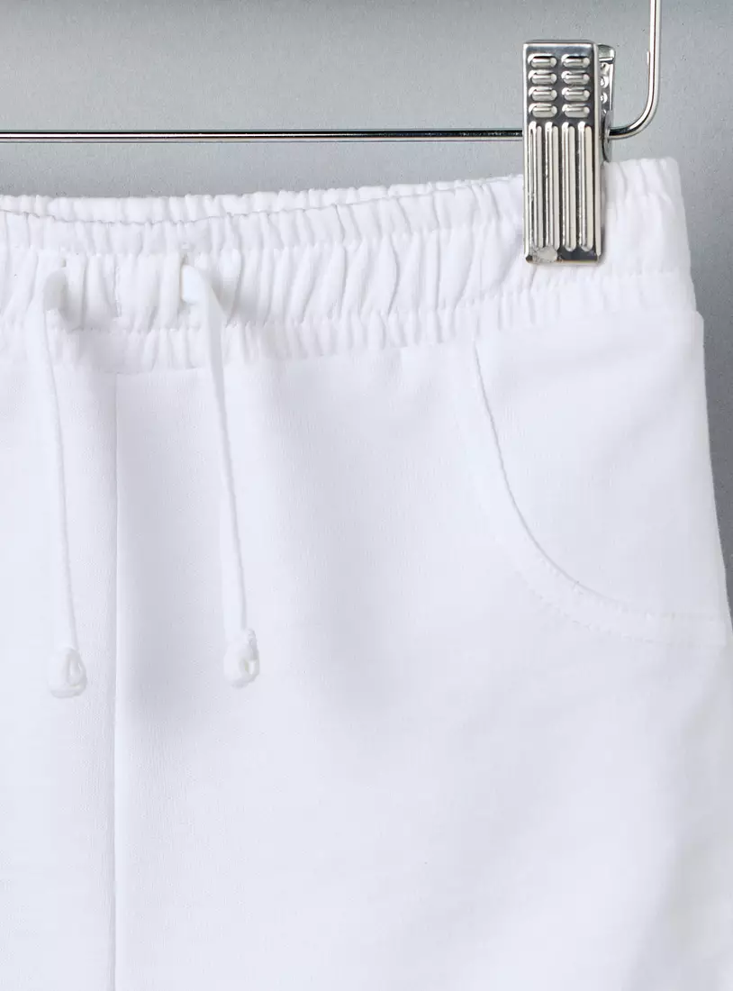 Plain Cotton Terry Shorts-3