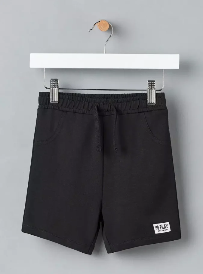 Plain Cotton Terry Shorts-5