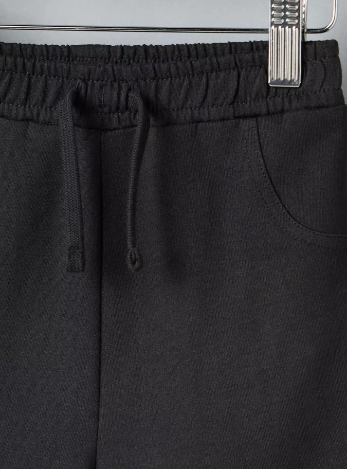 Plain Cotton Terry Shorts-7