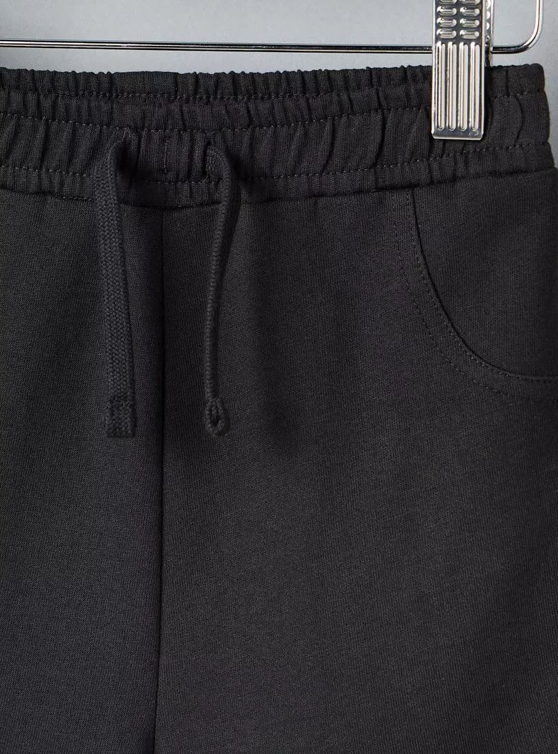 Plain Cotton Terry Shorts-7