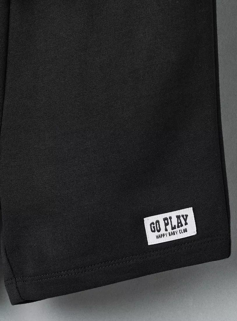 Plain Cotton Terry Shorts-8
