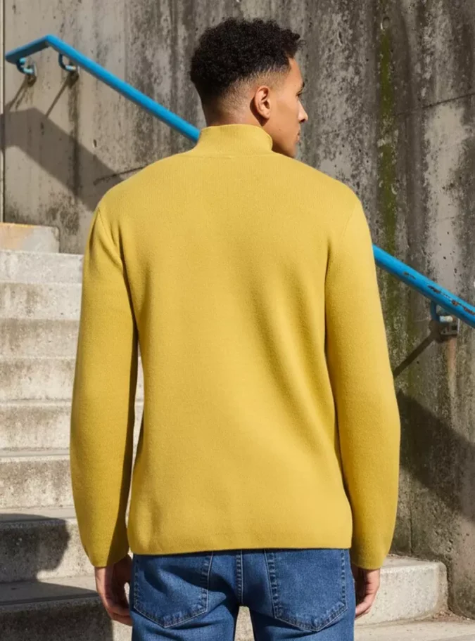 Plain High Neck Sweater-2