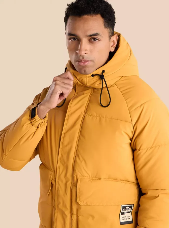 Plain Hooded Puffer Jacket-3