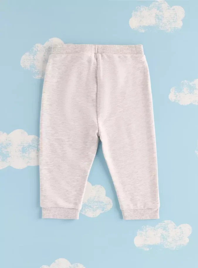 Plain Jog Pants with Slip Pockets and Elasticated Waistband-2