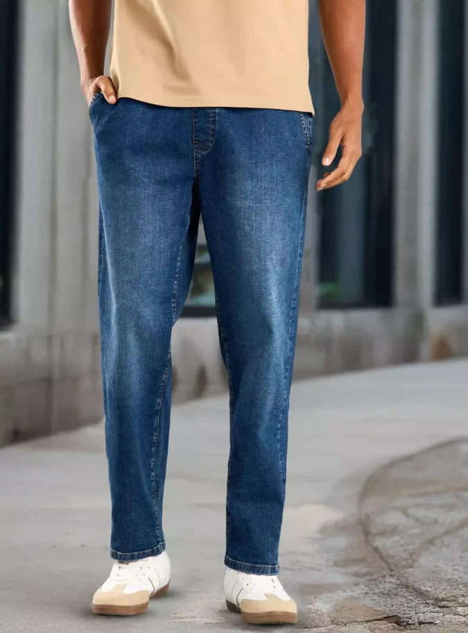 Plain Joggers with Drawstring Closure-1