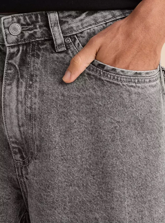 Plain Loose Fit Cargo Jeans=3