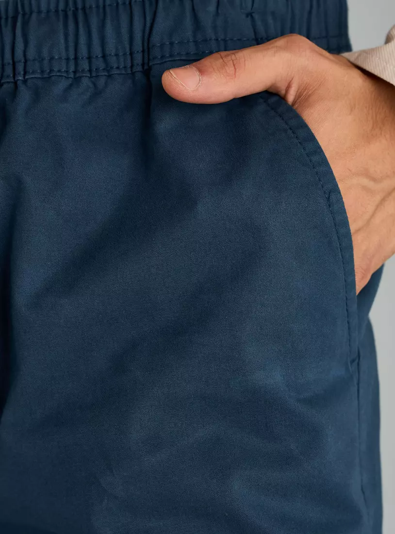 Plain Pull On Shorts-3