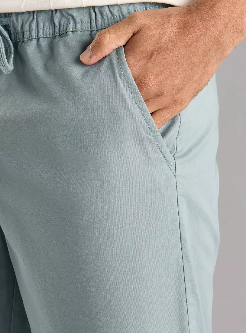 Plain Pull On Shorts-4