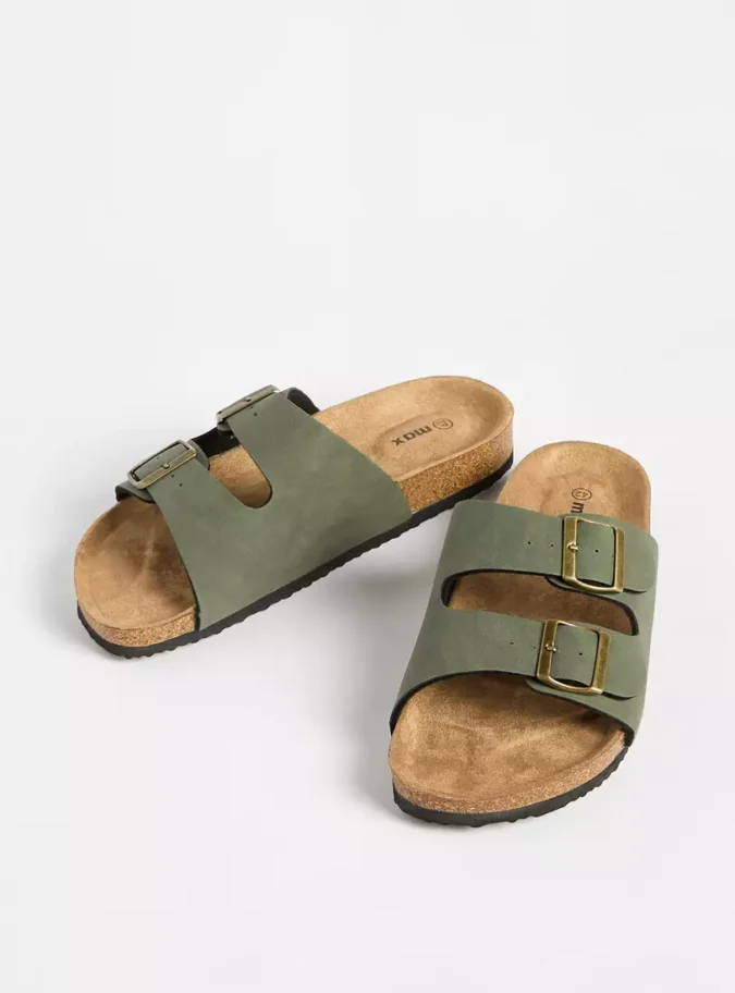 Plain Sandals with Buckle Detail-1