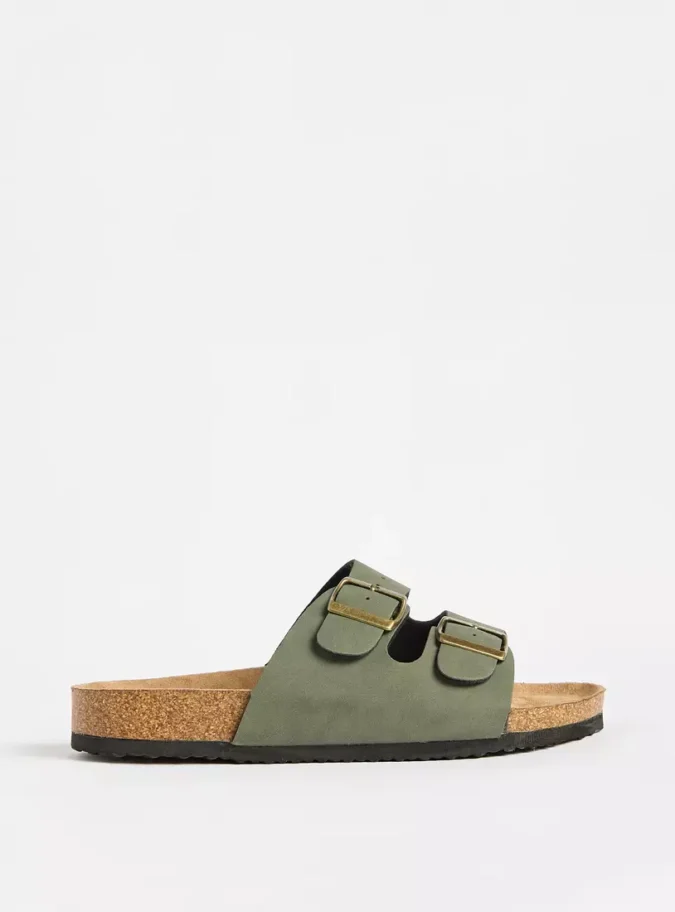 Plain Sandals with Buckle Detail-2