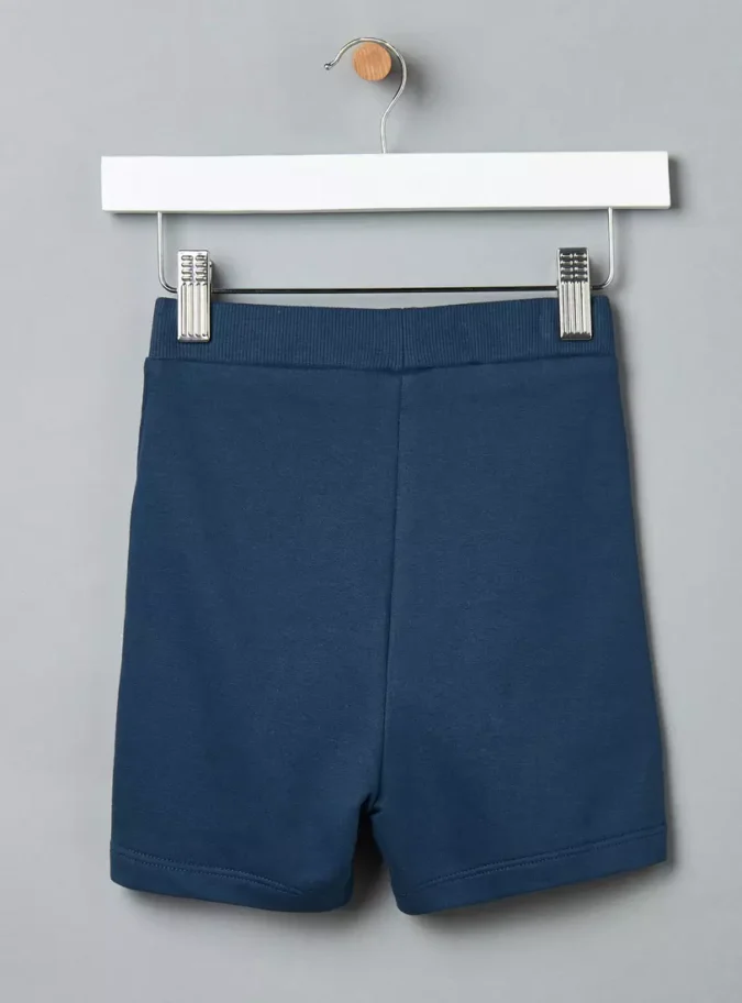 Plain Shorts with Drawstring Closure-2
